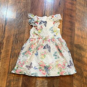 Floral Butterfly Kids Dress z18-24 mos (5425)